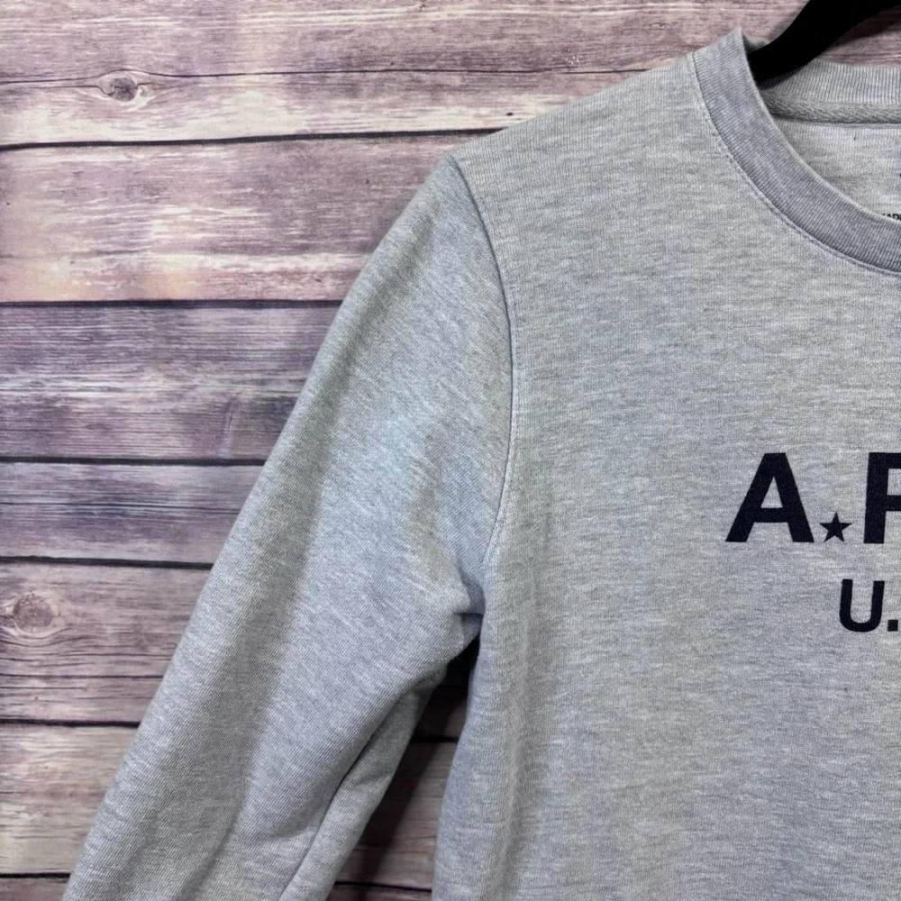 APC Spellout Sweatshirt Gray Size Medium Crewneck
